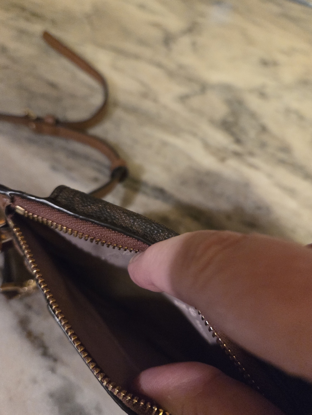Michael Kors Brown Signature Phone Crossbody - Picture 6 of 10